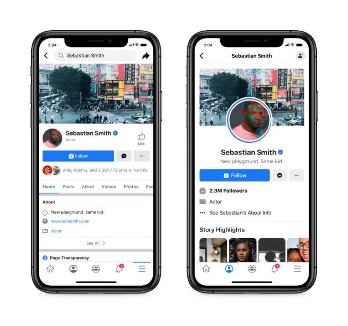 Neues Layout für Facebook Pages