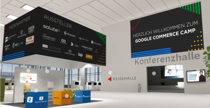 Die virtuelle Lobby des Google Commerce Camps 2020