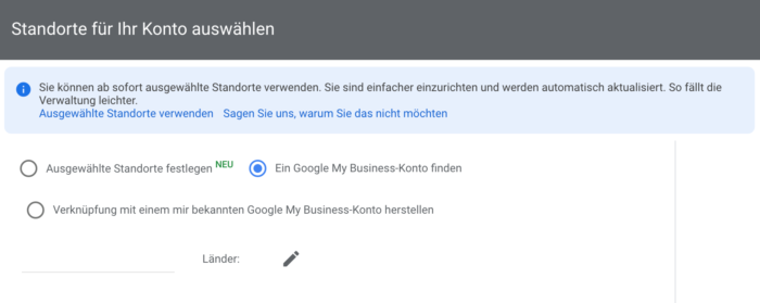 SEA Auslese Juli 2020 Google Ads Standorte hinzufügen