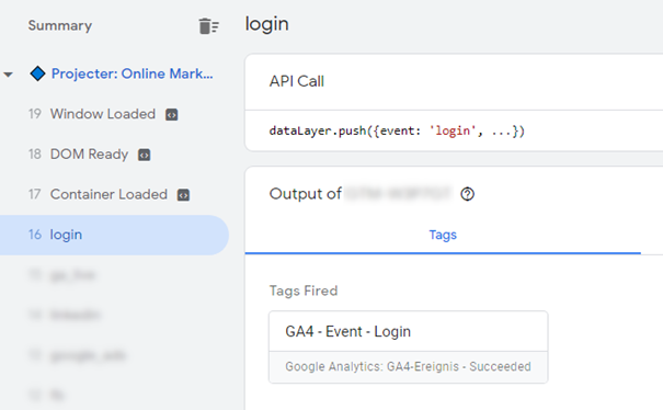 Abb.6 Vorschaufunktion des Google Tag Manager