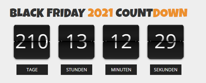 Countdown Black Friday
