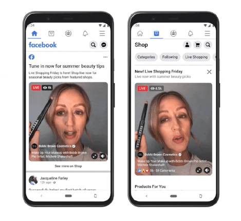 Live-Shopping Event auf Facebook