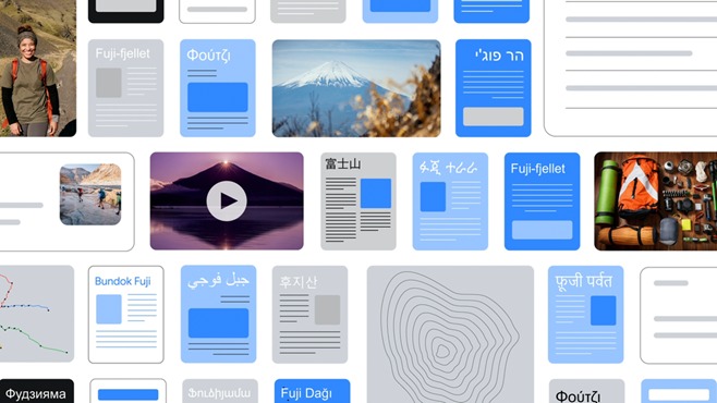 Grafik Visualisierung der Informationsverarbeitung von MUM von Google