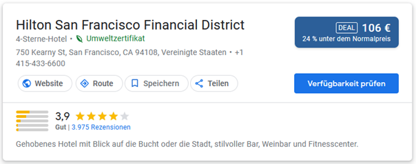 Beispiel für ein Hotel mit Umweltzertifikat