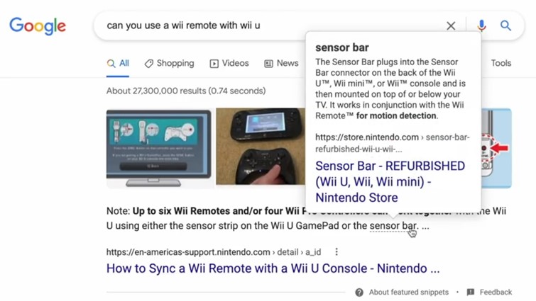 Bubble Links in Featured Snippets in den USA